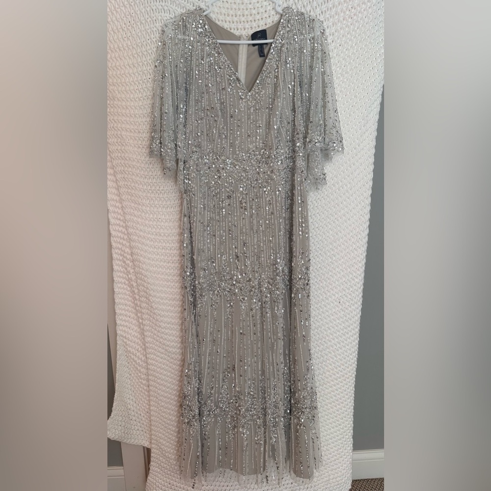 Adrianna Papell Maxi Dress with beaded detail